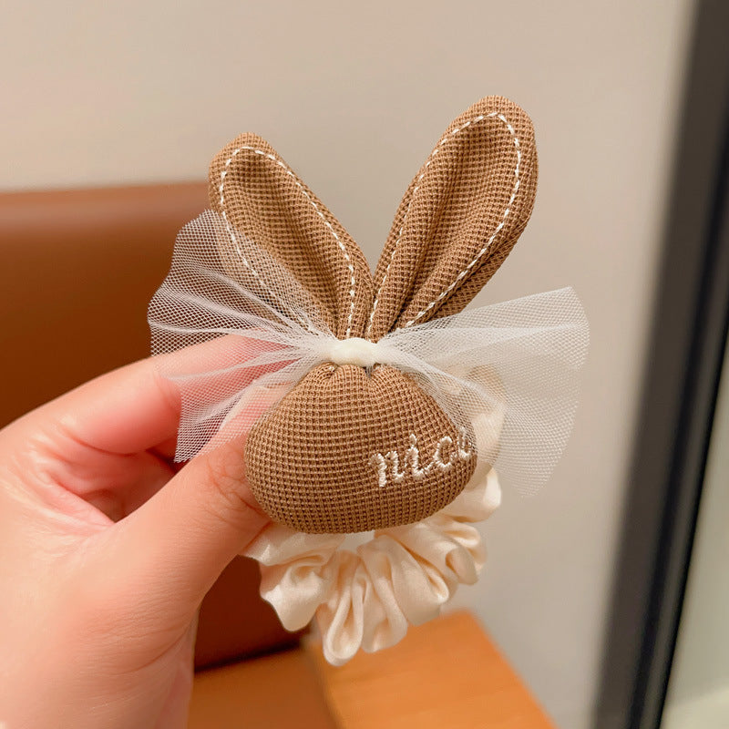 Children's milk coffee-colored flower headband