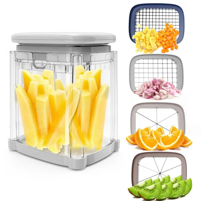 Multi Functional Vegetable Cutter for Fries Dicing and Slicing with Apple Tomato Divider