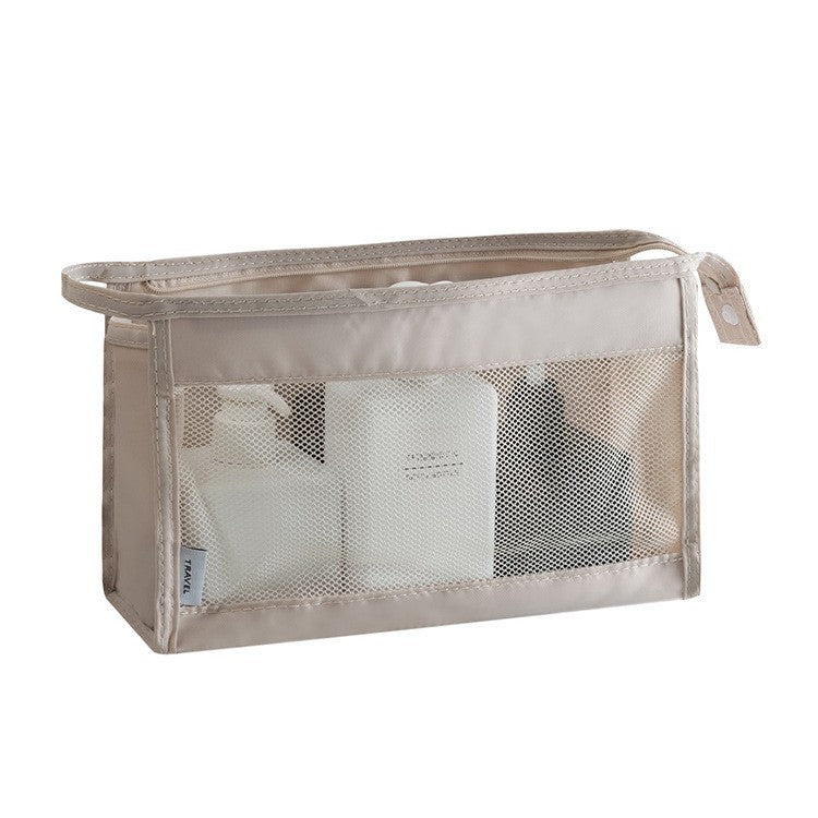 Waterproof large-capacity dry-wet separation cosmetic storage bag