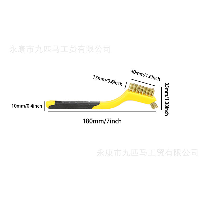 Nine-horse 3pc Double-head set of wire brushes