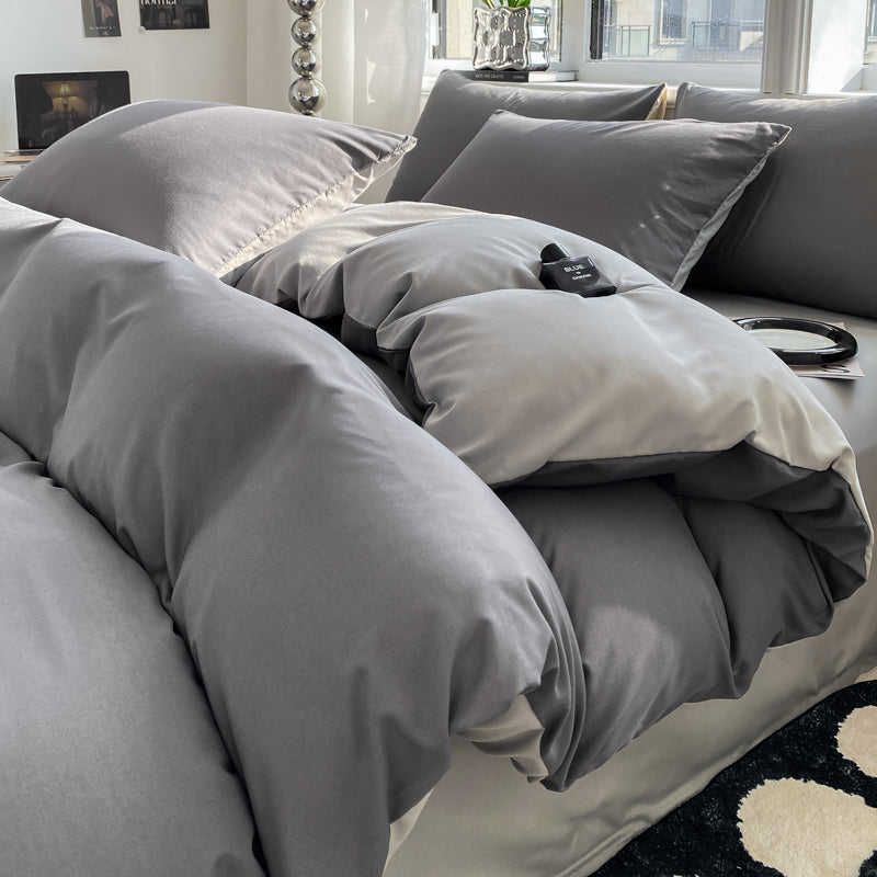4-piece bedding set, pure cotton bed sheet and duvet cover