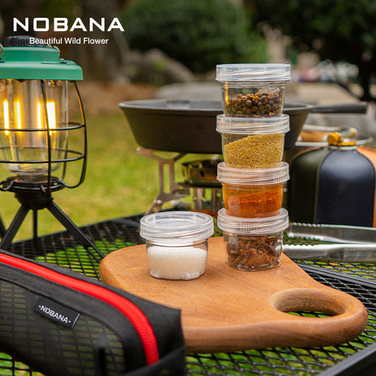 Outdoor portable spliced seasoning bottle 5 pieces suit