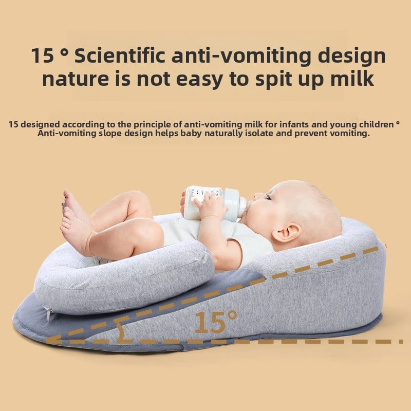Anti-overflow milk choking pillow newborn pillow baby feeding artifact breast-feeding pillow lying feeding baby anti-spitting milk sloping mat
