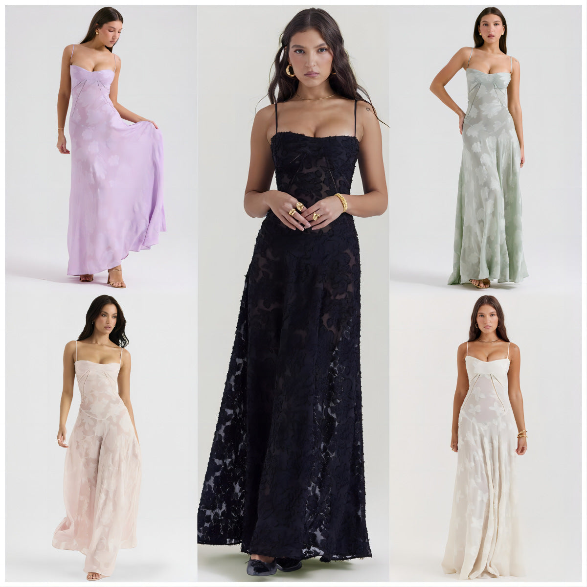 French Style Strap Niche Lace Sling Dress Women's New Fashion Autumn Fairy Skirt Vacation Casual Mid-length