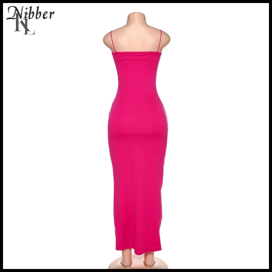 Nibber Red Black Lace-Up Midi Dress