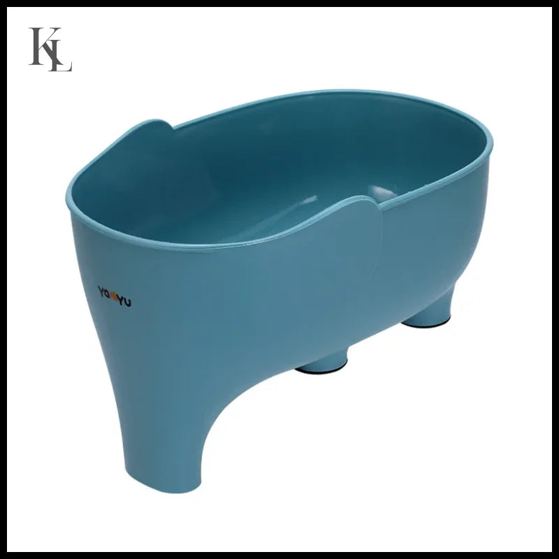 Sink Strainer Elephant Sculpt Leftover Drain Basket Soup Garbage Filter Blue