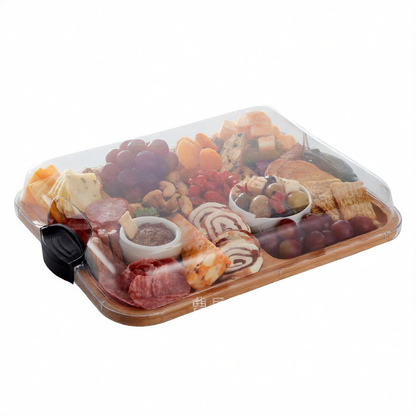 Bamboo cooked food board tray