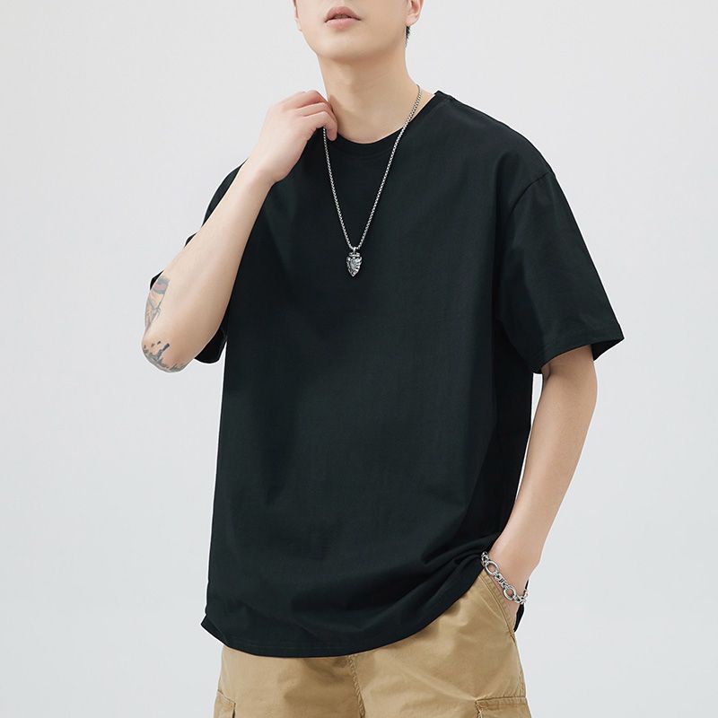 Pure cotton men's short-sleeved T-shirt