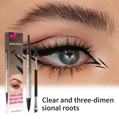 Waterproof, sweat-proof and non-staining eyebrow pencil for both ends