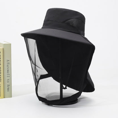 A 15CM wide-brim hat for men's outdoor use