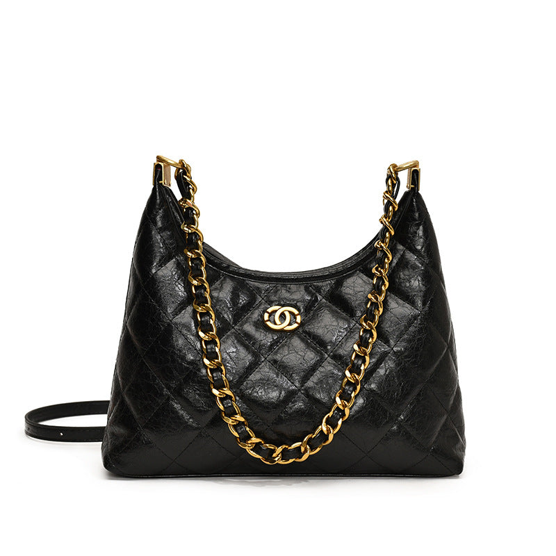 High-end sophisticated single shoulder crossbody bag
