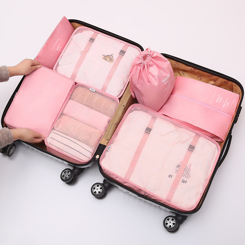 Travel seven-piece storage bag