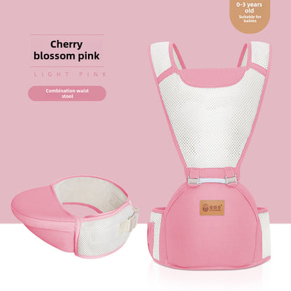 A multi-functional baby waist stool for both front and back use