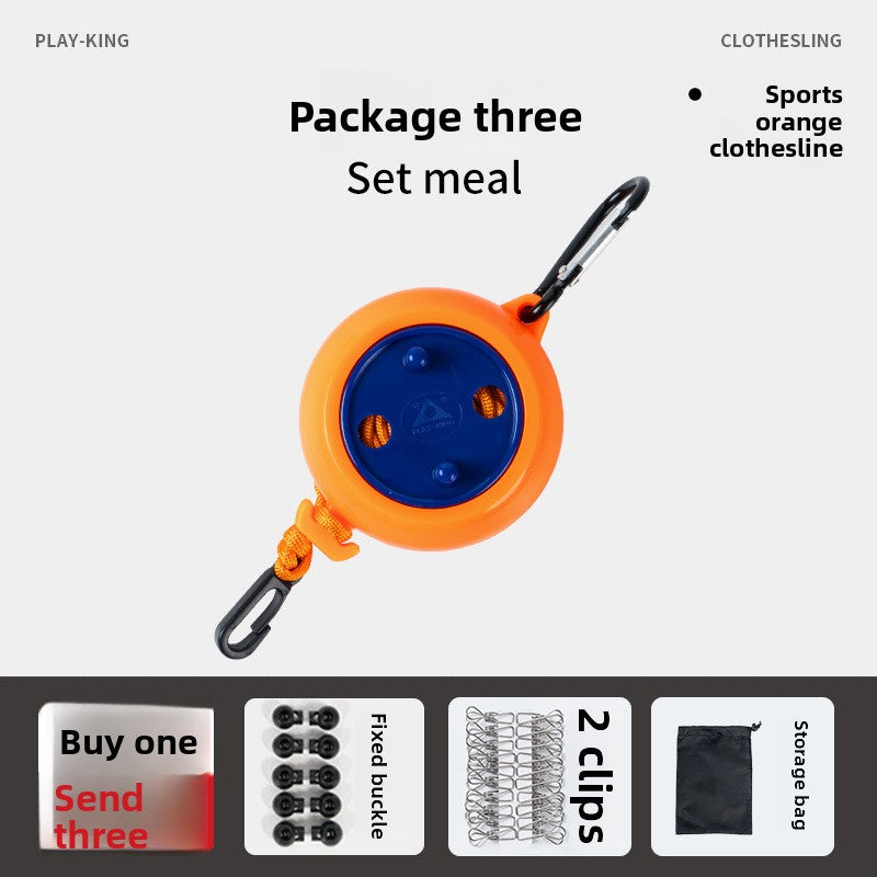 Non-drilled invisible clothes drying line