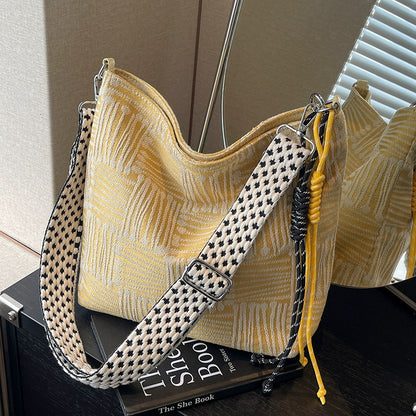 High-end Sense Plaid Canvas Bag