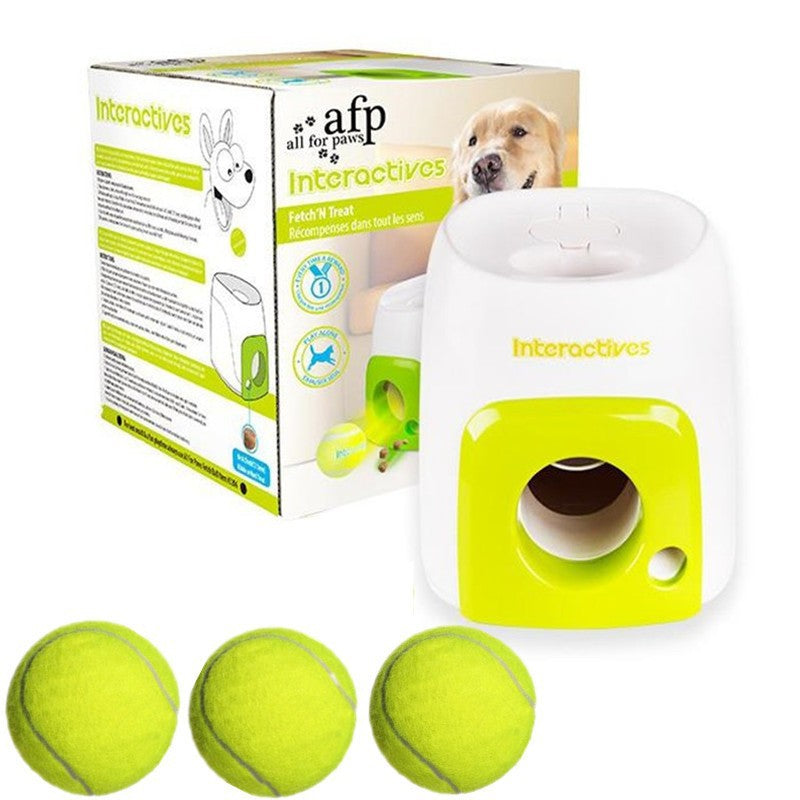 Interactive Tennis Ball Launcher &amp; Treat Dispenser for Dogs