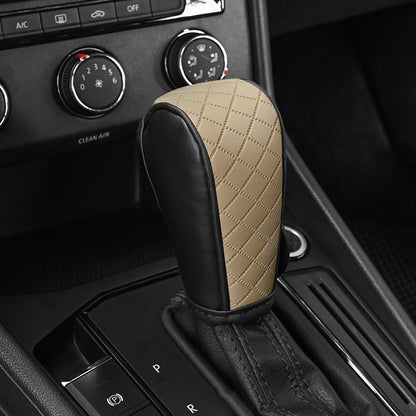 Car Perforated Breathable Cowhide Gear Sleeve