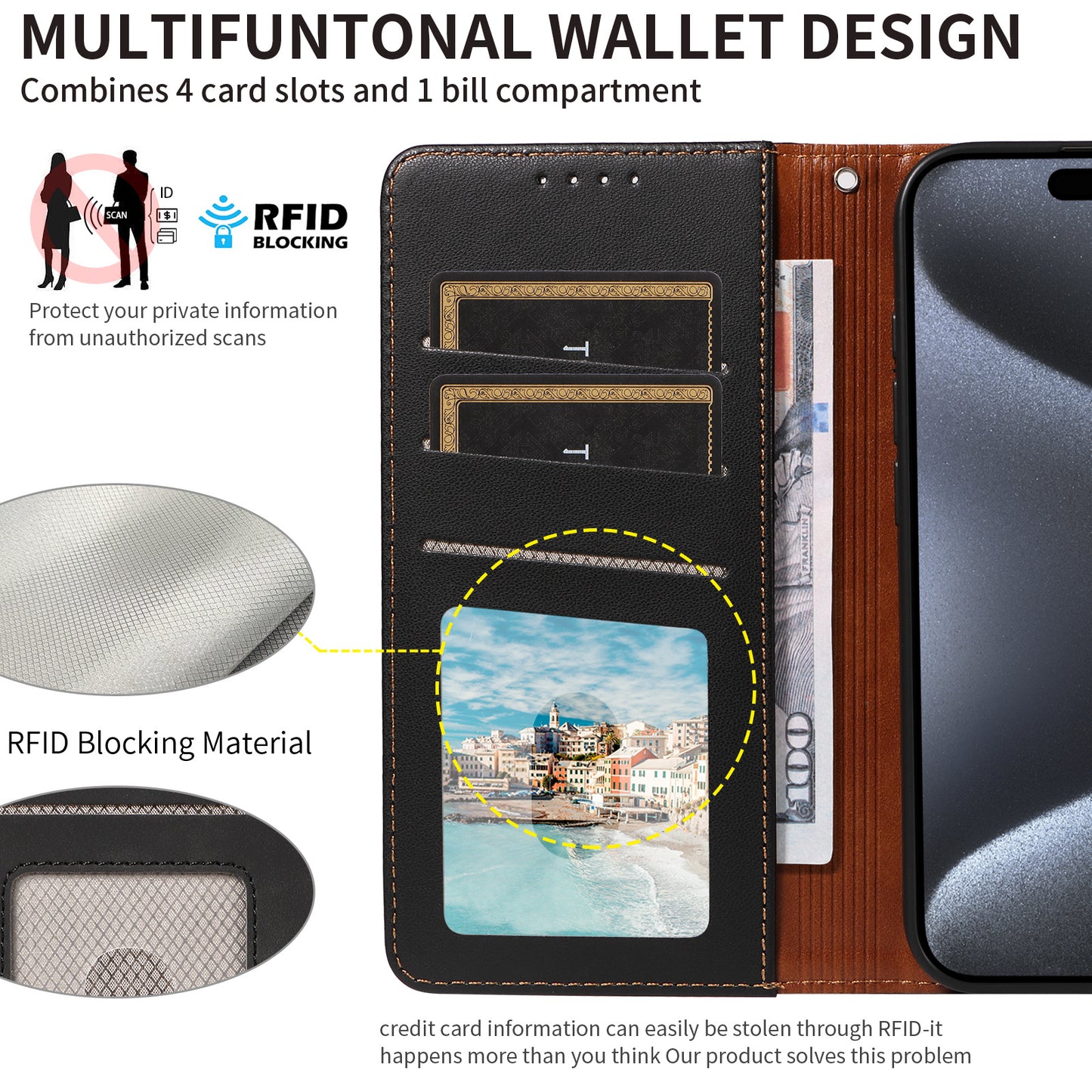 Anti-Magnetic Cloth Flip Phone Case Protective Case