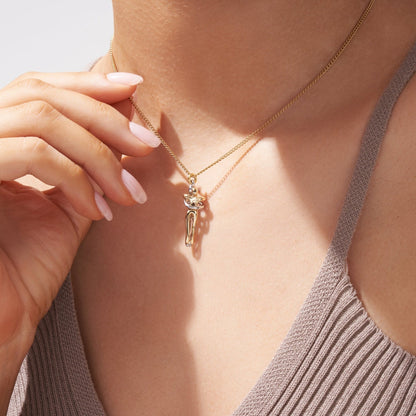 Love Hug Necklace for Couples 18K Gold Unisex Jewelry Simple Clavicle Chain For Valentine's Day Gift
