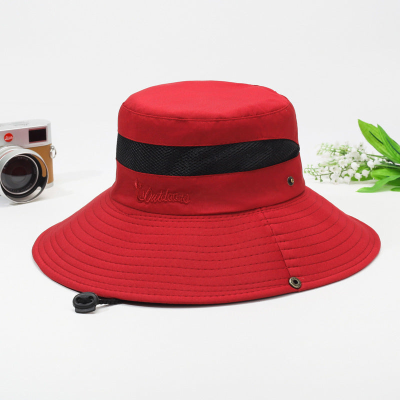 A 15CM wide-brim hat for men's outdoor use