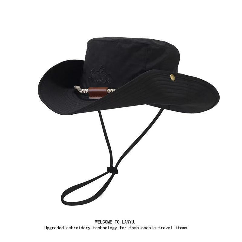 A 15CM wide-brim hat for men's outdoor use