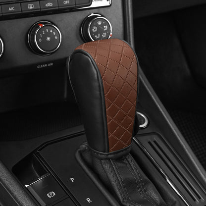 Car Perforated Breathable Cowhide Gear Sleeve