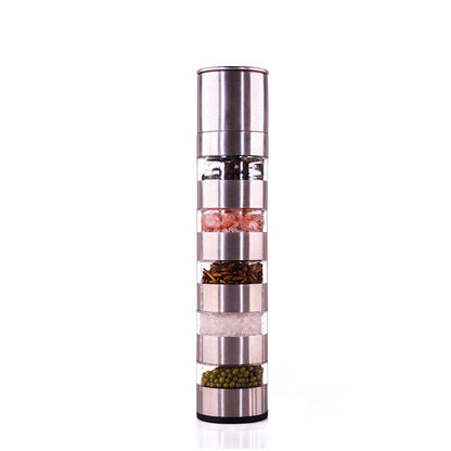 Stainless steel pepper grinder
