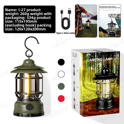 Portable LED camp light and tent light