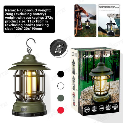 Portable LED camp light and tent light