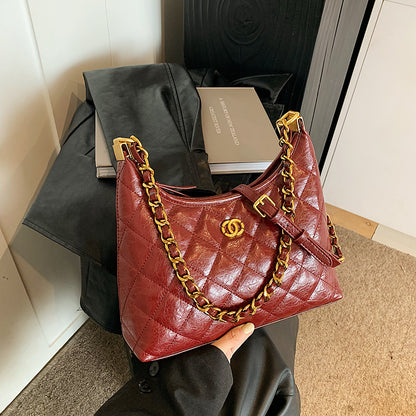 High-end sophisticated single shoulder crossbody bag