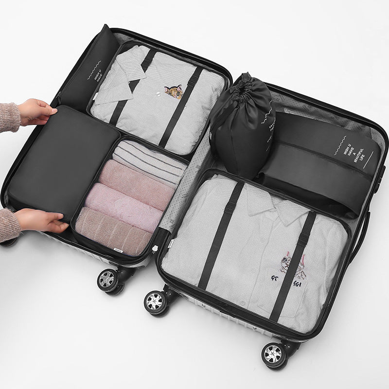 Travel seven-piece storage bag