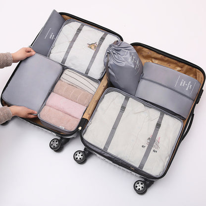Travel seven-piece storage bag