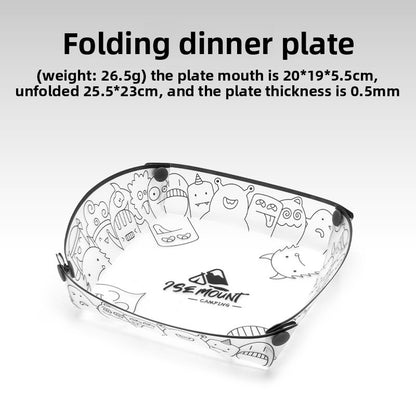 Outdoor ultra-light folding tableware portable bowl