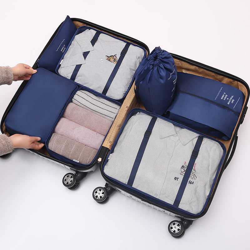 Travel seven-piece storage bag