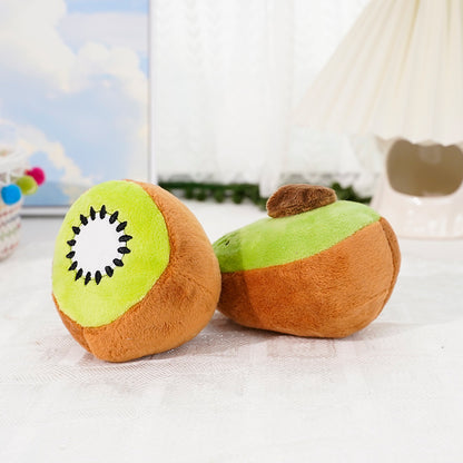 Pet plush avocado toy