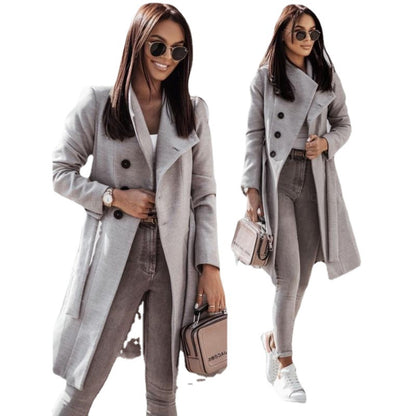 Mid-length wool coat