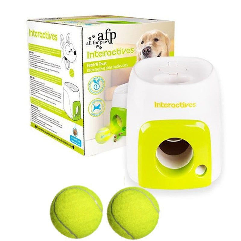 Interactive Tennis Ball Launcher &amp; Treat Dispenser for Dogs