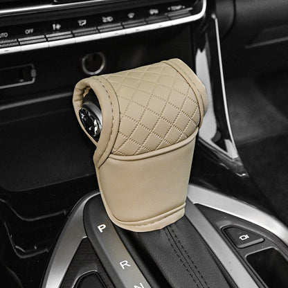 Car Perforated Breathable Cowhide Gear Sleeve