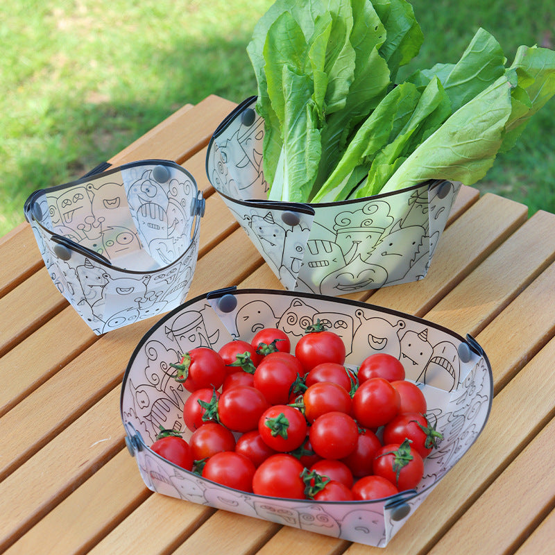 Outdoor ultra-light folding tableware portable bowl