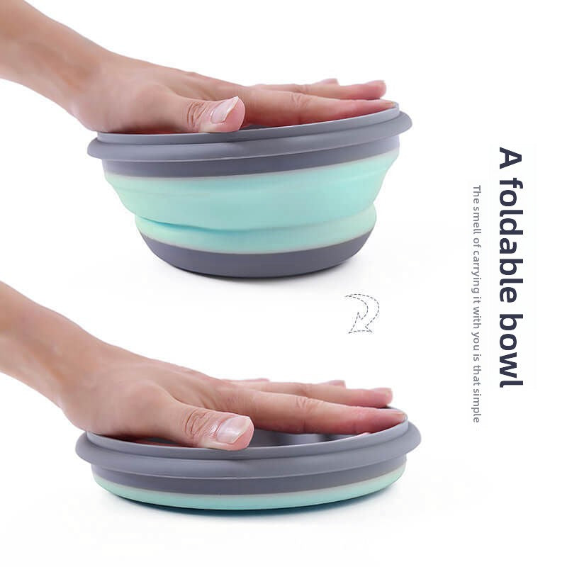 Folding bowl portable tableware for outdoor use