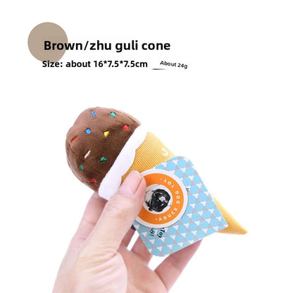 Dog pet toys, shrimp sausages, cheese pizza ice cream cones, training dog toys