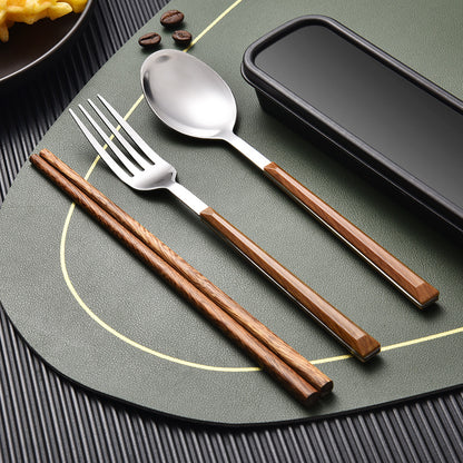 Stainless steel forks chopsticks and spoons