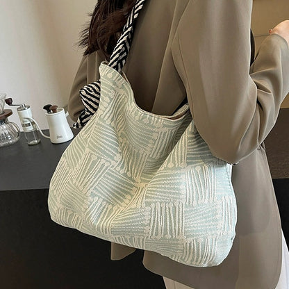 High-end Sense Plaid Canvas Bag