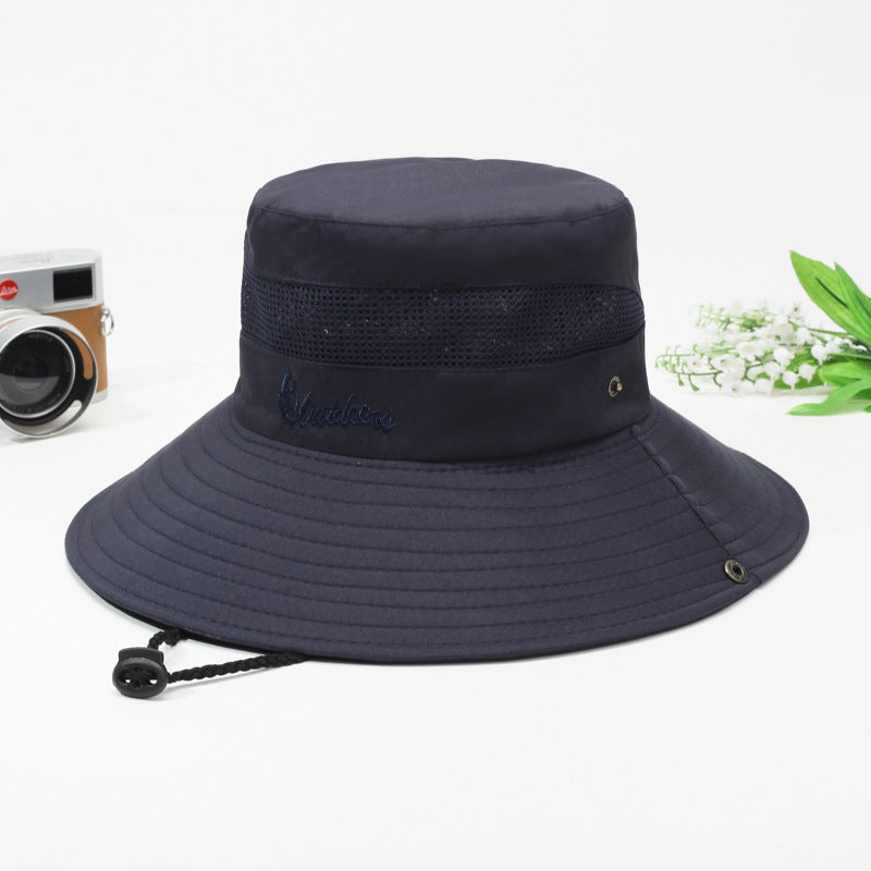 A 15CM wide-brim hat for men's outdoor use