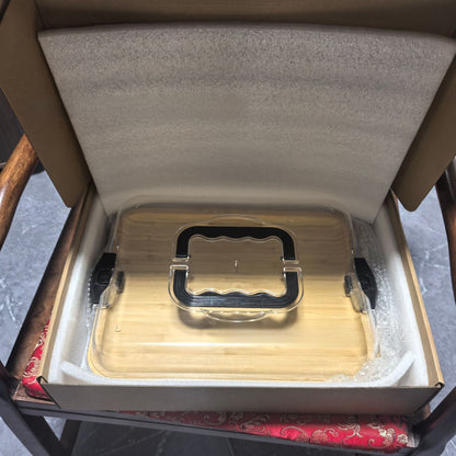 Bamboo cooked food board tray