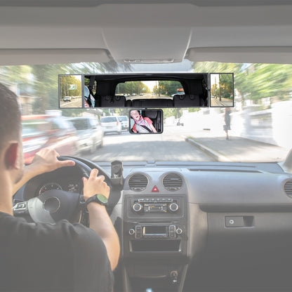 Large field of view car auxiliary rearview mirror