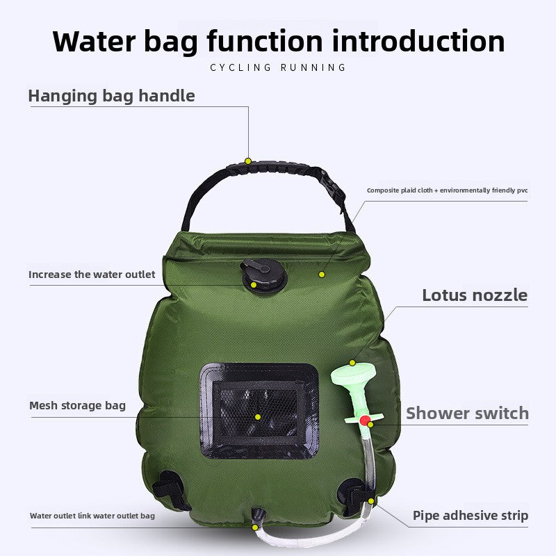 New outdoor 20L solar shower bag