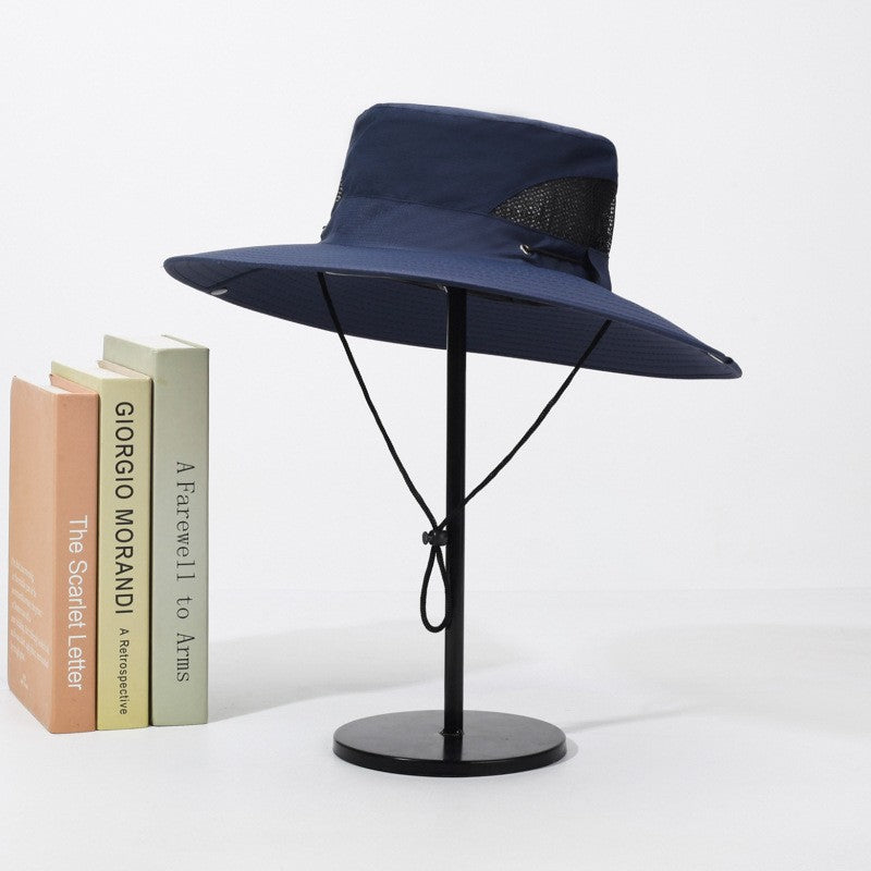 A 15CM wide-brim hat for men's outdoor use