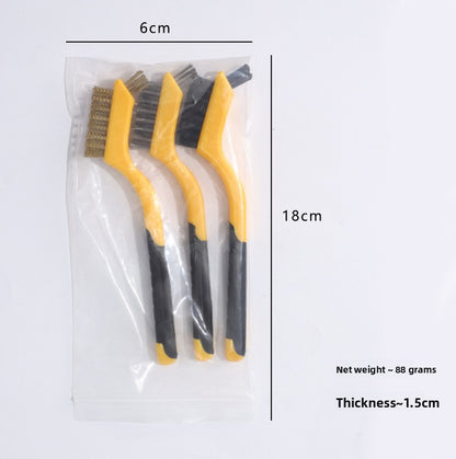 Nine-horse 3pc Double-head set of wire brushes