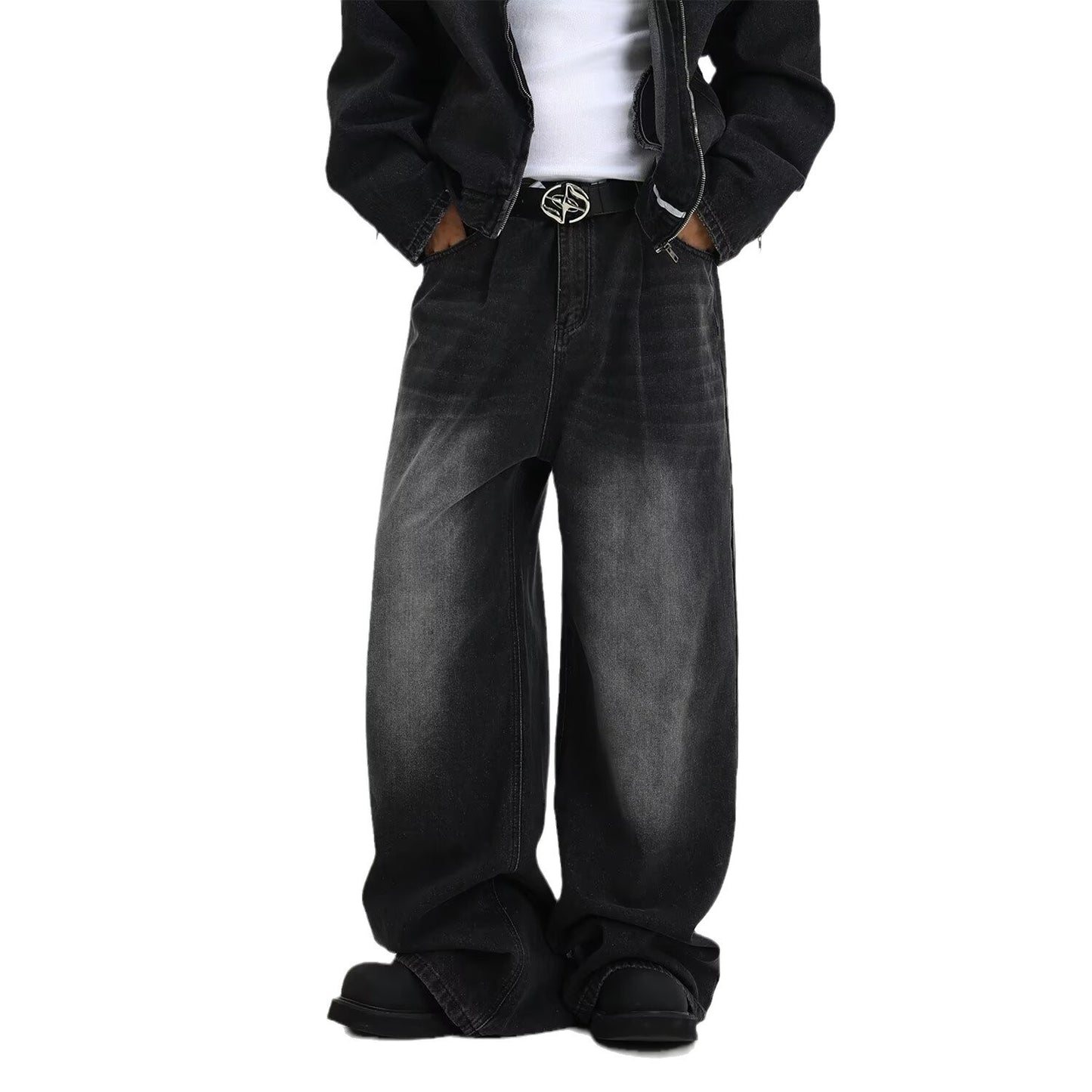 Vintage Washed Blue Denim Jeans